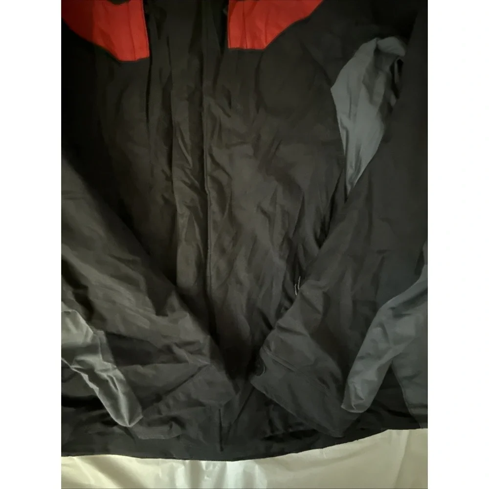 SPYDER Xscap Ski Jacket Mens M Black/Red Snowboard Shell Only No Hood READ